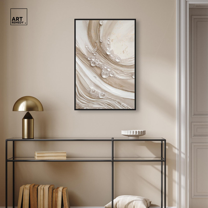 «Elegant Abstracts» par Art Remedy, H 31 po x l 21 po, Structure noire