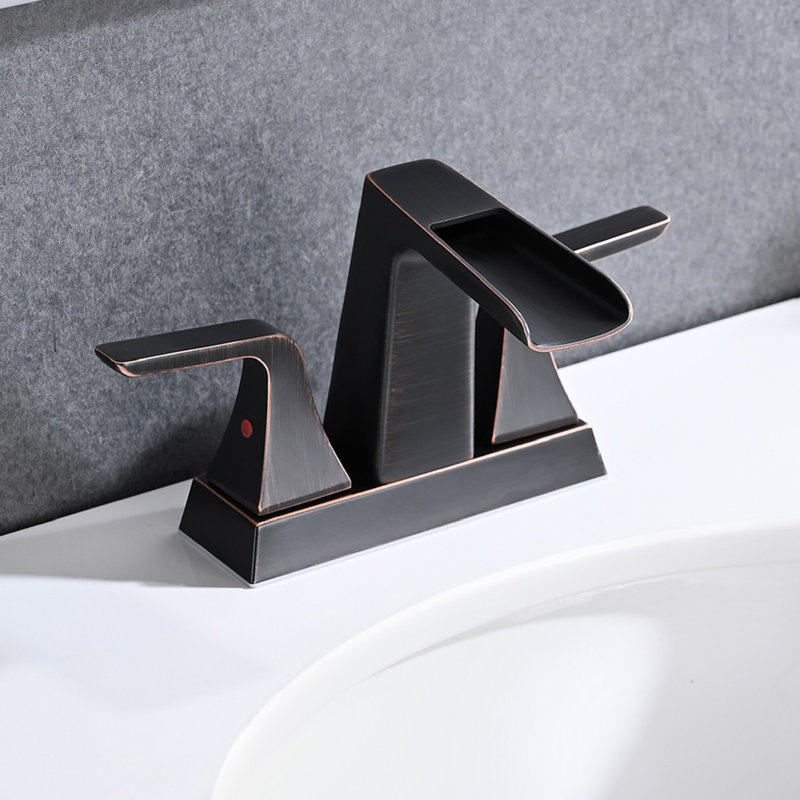 2-handle Bathroom Faucet with Drain Assembly, Oil-Rubbed Bronze