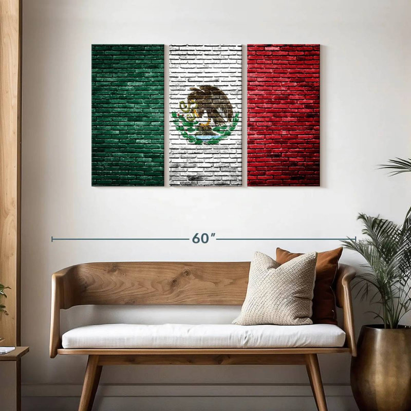 Drapeau mexicain Borges, H 28 po x l 45 po