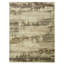 Tapis oriental noué à la main beige et brun 9 pi x 12 pi, de conception moderne aux couleurs naturelles, en laine et soie