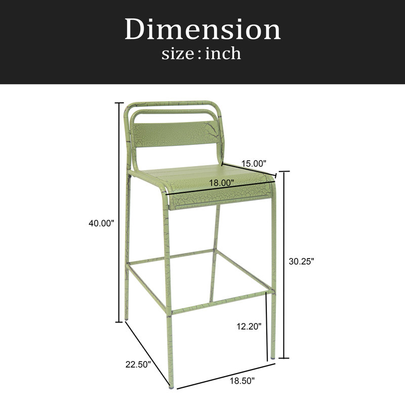 Tabouret d'extérieur (ensemble de 2), Vert