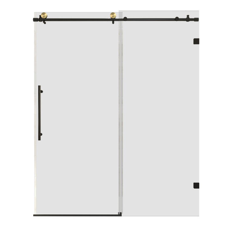 Porte de douche coulissante 60 po x H 74 po, porte de douche en verre trempé