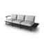245cm Wide Metal Patio Sofa with Cushions-914656375
