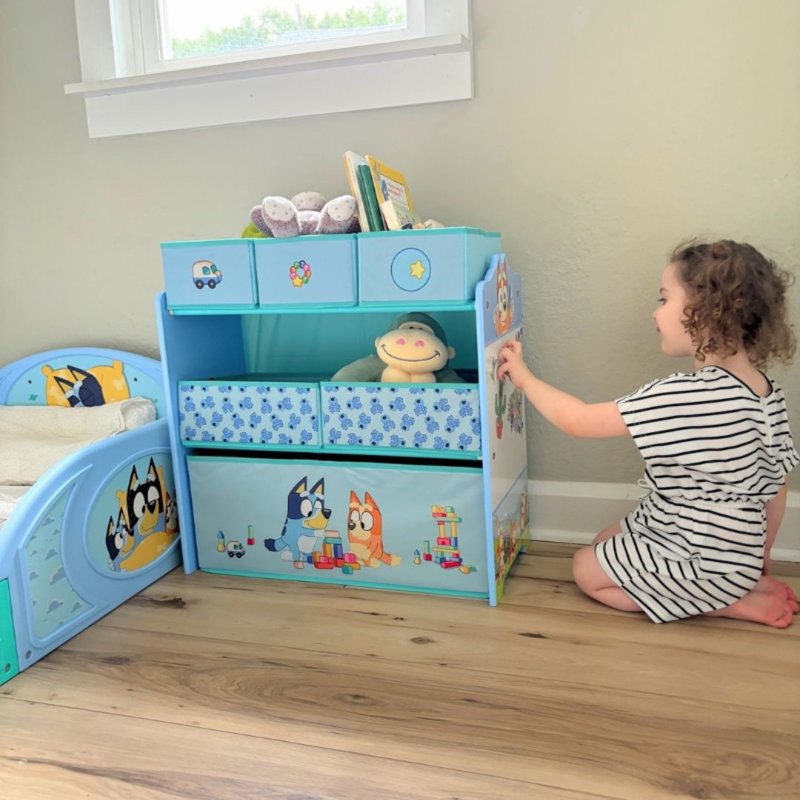 Bluey Design & Store 6 Bin Toy Storage Organizer By Delta Children - Greenguard Gold Certified
