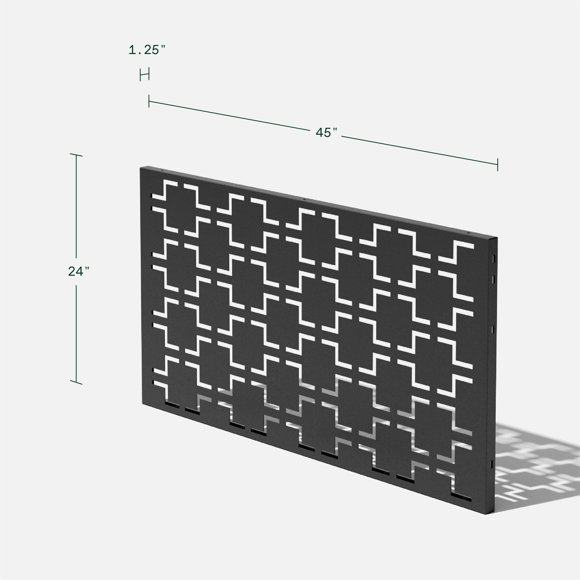 Screen Series Quadra Plastic Black Screen Panel