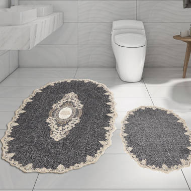 Tommy Bahama Isla 2-Piece Bath Rug Set - Grey