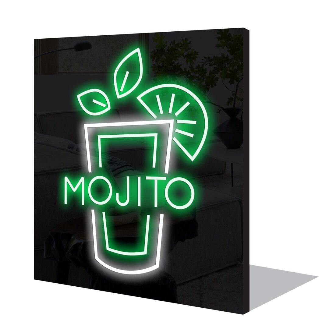 Wanddekoration Neonschild Mojito