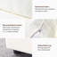3 chenille modulaire en blanc crème - victorienne, style à accoudoirs roulés 3, Allure