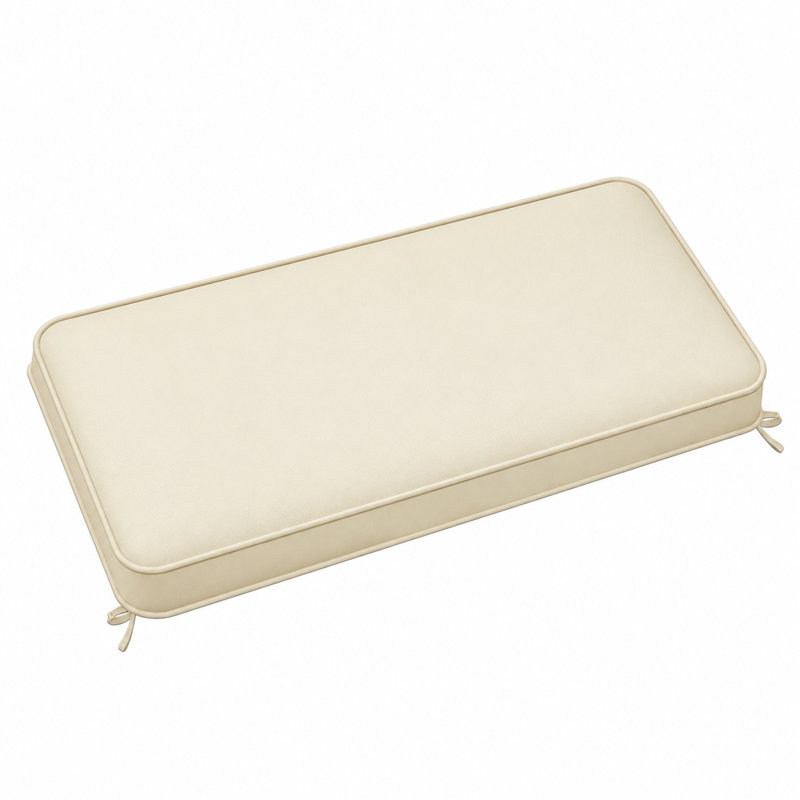 Coussin de siège de patio 3 po H 3 po, 20 x 76 pouces, Blanc