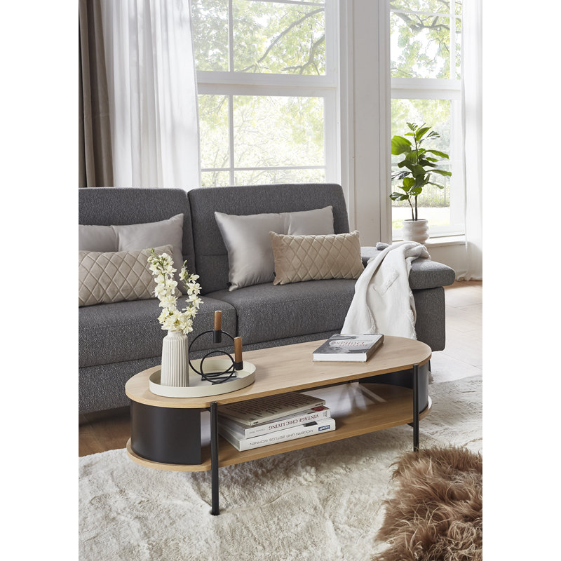Coffee Table with Storage, Black