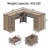 Corsair L-Shaped Executive Desk with 6 Drawers-102620391