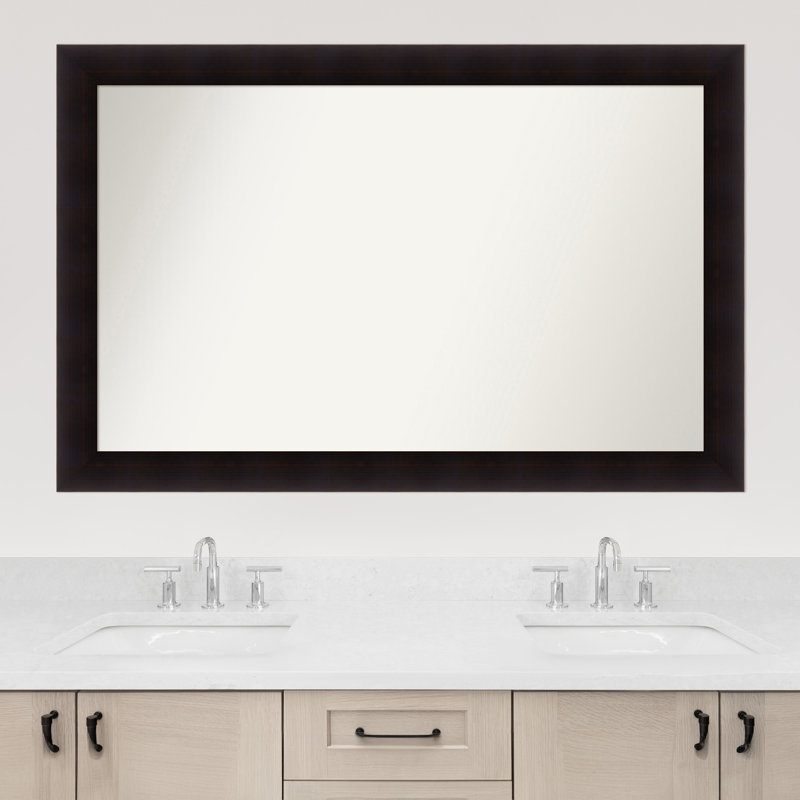 Miroir mural Jillissa, Rectangle, Noir, 33,75 po x 51,75 po