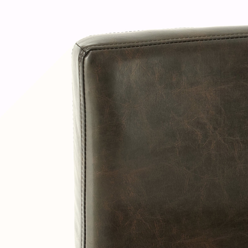 Set Of 2 26" Portman Bonded Leather Counter Height Barstool