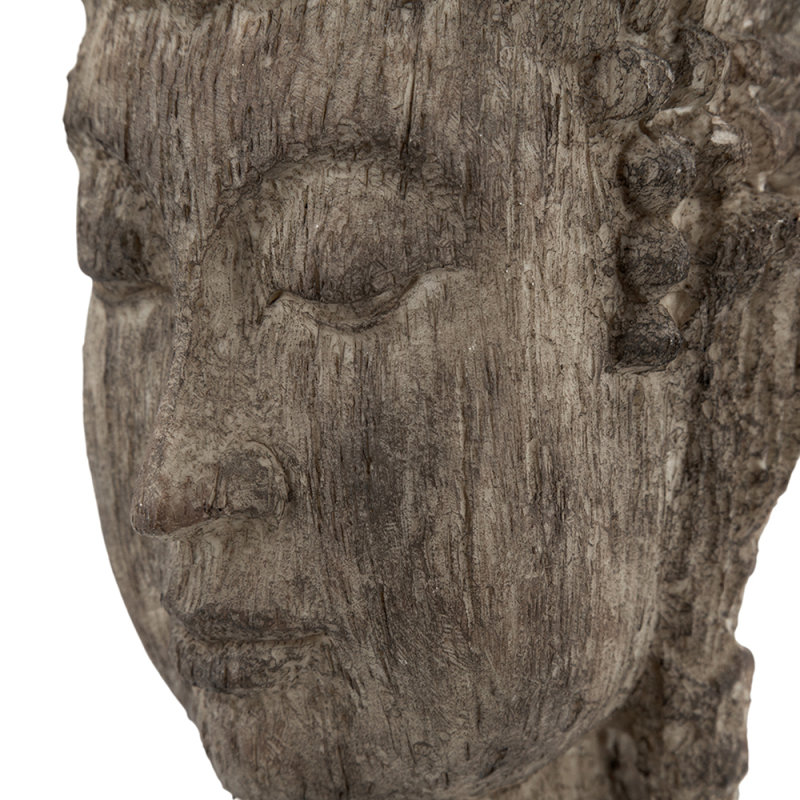 Sculpture tête de bouddha méditante 6,5 x 6,3 x 12 po, grand