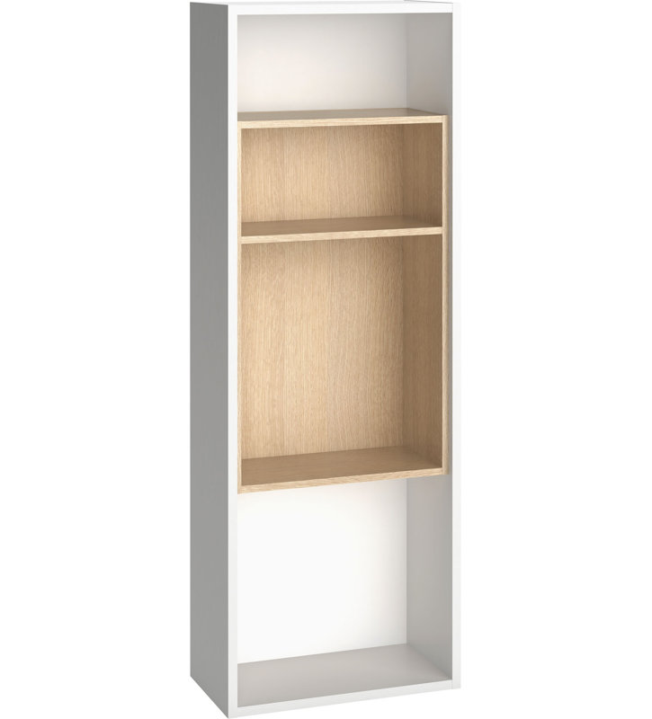 Reba Bookcase, White/Oak