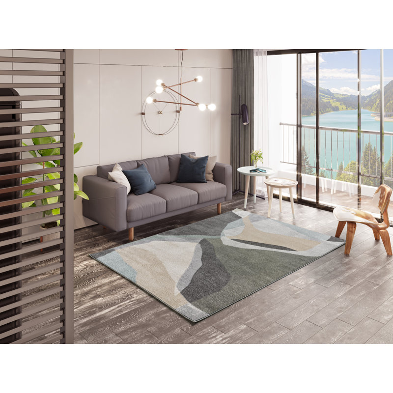 Adelric Abstract Machine Woven / Power Loomed Area Rug, Rectangle 160 x 230cm