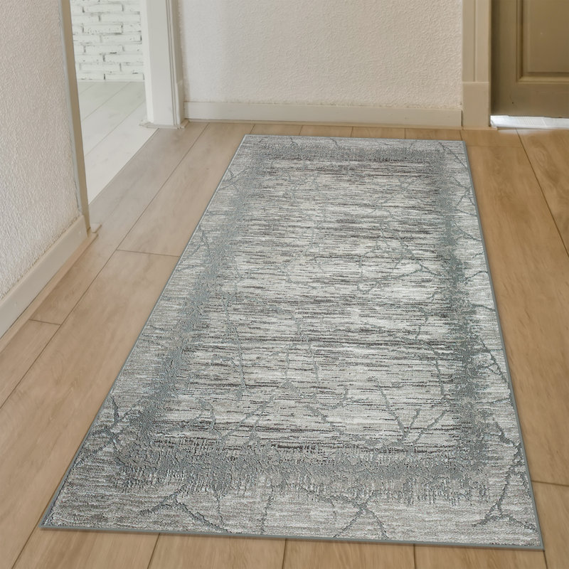  Tapis gris Davide 1229, Tapis de couloir 2 pi 2 po x 7 pi 7 po