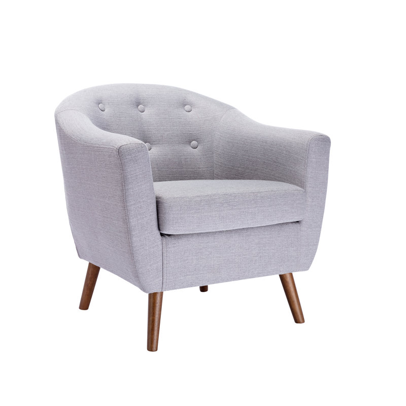 Amedee Upholstered Armchair, Gray