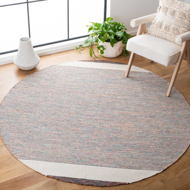Montauk Hand Loomed Cotton Rug, Round 6'