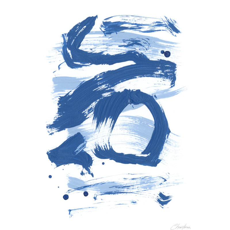 Blue Breeze VII by Christina Long - Painting on Canvas, 122 cm H x 81 cm W, Wrapped Canvas