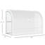Serre avec revêtement en PE blanc et acier, tablettes pour espace extérieur, 46,5 x 23,2 x 33 po-132851827-132851828