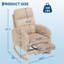 Fauteuil à bascule pour chambre d'enfant avec repose-pieds, fauteuil à bascule rembourré, dossier haut, tissu sherpa doux, mouvement de bascule fluide, capacité de charge de 159 kg
