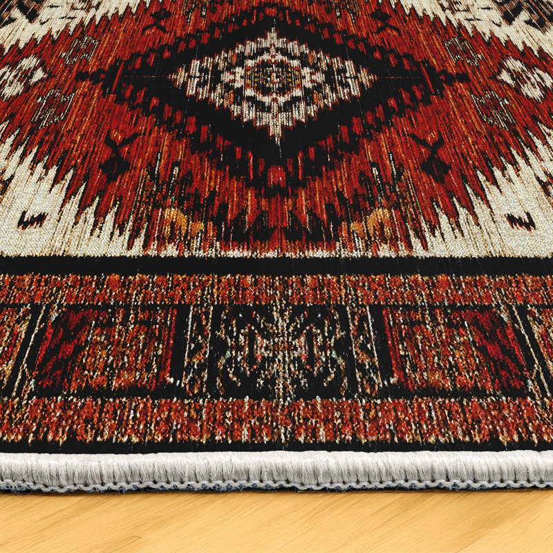 Tapis beige en coton et polyester Mattis, Rond 3 pi 4 po