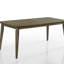 Vintage Walnut 72 Inch Wide Rectangle Dining Table Contemporary Style Solid Wood Top for 6-8 People Kitchen Dining Room