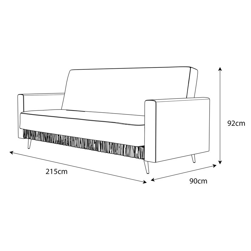 Senduk 3 Seater Velvet Sofa, Yellow