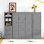Lit escamotable Murphy avec placard, tiroirs et tablettes, cadre de lit-1652637419
