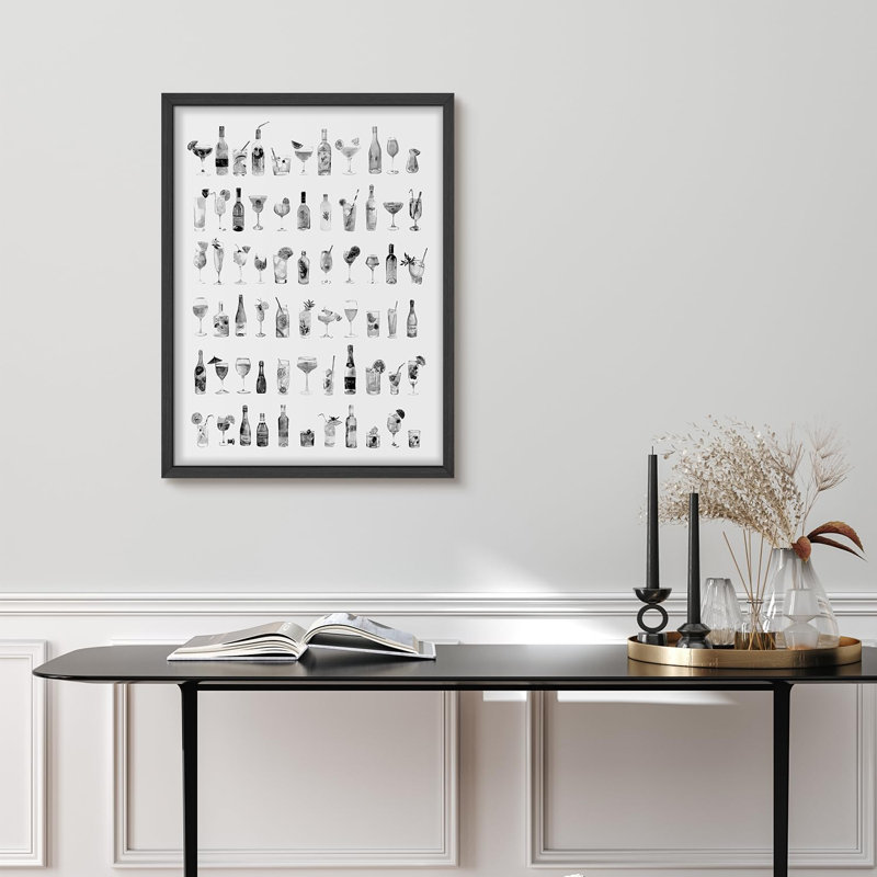 "Petite collection Vintage Cocktail", Noir, H 16 po x l 12 po