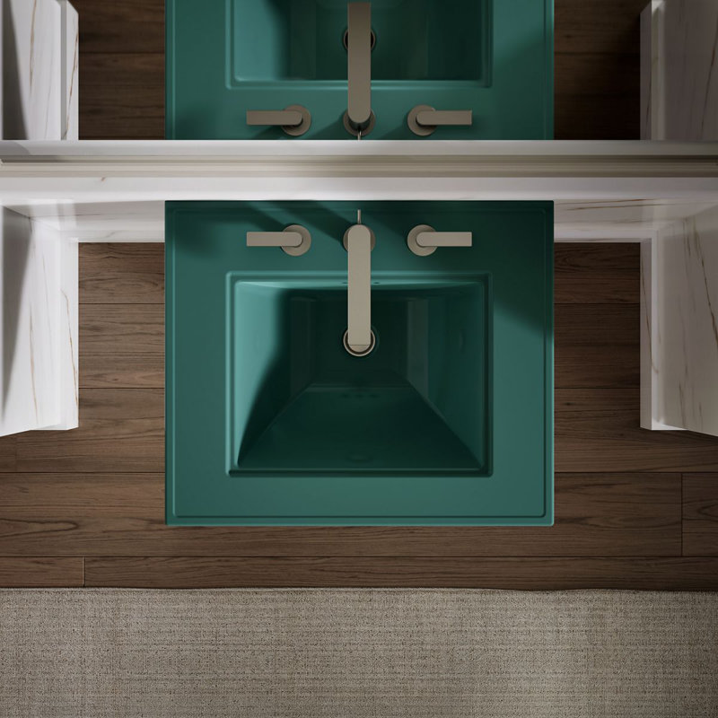 Memoirs® Stately 24" Console Bathroom Sink with Overflow, Teal, 8'' Centers