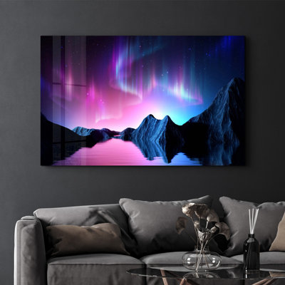 Élégante peinture murale en verre trempé de 13,8 po x 21,7 po | 100% verre trempé, épaisseur: 0,16 pouce | Imprimé UV pour des couleurs éclatantes | Parfait pour la décoration intérieure, le salon et les espaces de bureau