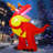 Christmas Inflatables 6 FT Christmas Dinosaur Inflatable Blow Up Antlers Dinosaur Inflatable with Built-in LEDs