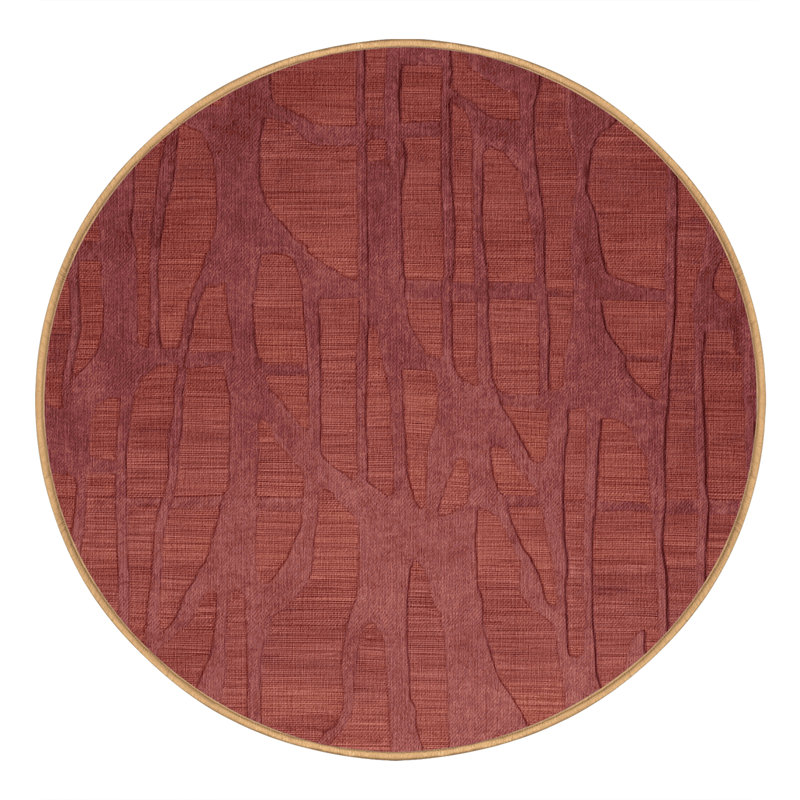 Tapis abstrait lavable à la machine, Rond 6 pi