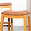 Tabouret de bar 30 po avec siège en cuir reconstitué doux - Élégant pour tout espace-2139116588-2139116591