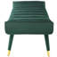 Banc d'appoint argenté en velours touffeté Byron-1660930541