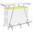 Katia White High Gloss Wine Cabinet With LED