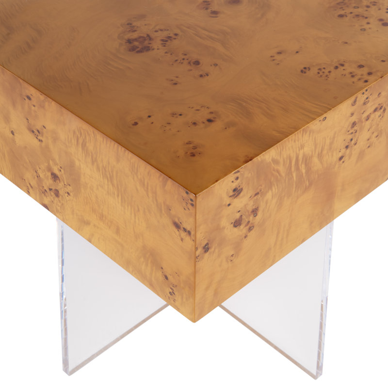 Clinesha 20 in. W Square Acrylic Side Table