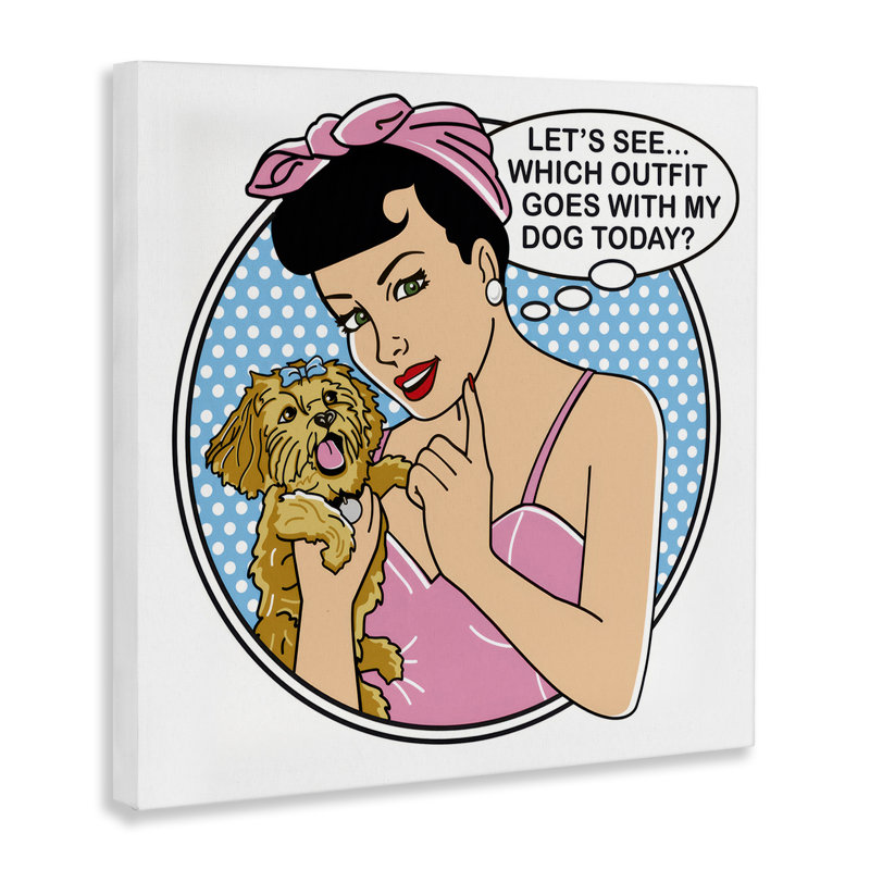 Quelle œuvre d'art avec toile par Dog Is Good, H 17 po x l 17 po