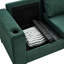 5 sièges modernes, revêtement, pieds en bois massif, coussin à ressorts hélicoïdaux, porte-gobelet amovible dans les accoudoirs-529177420