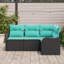 Ensemble de canapé de jardin avec coussin vidaXL 4 pièces vidaXL-1140262499