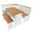 3-piece L-shaped Breakfast Nook Dining Set With Hidden Storage, Modern Wood Corner Dining Table And Bench Set For Small Spaces & Kitchen, Natural And White-1669800451