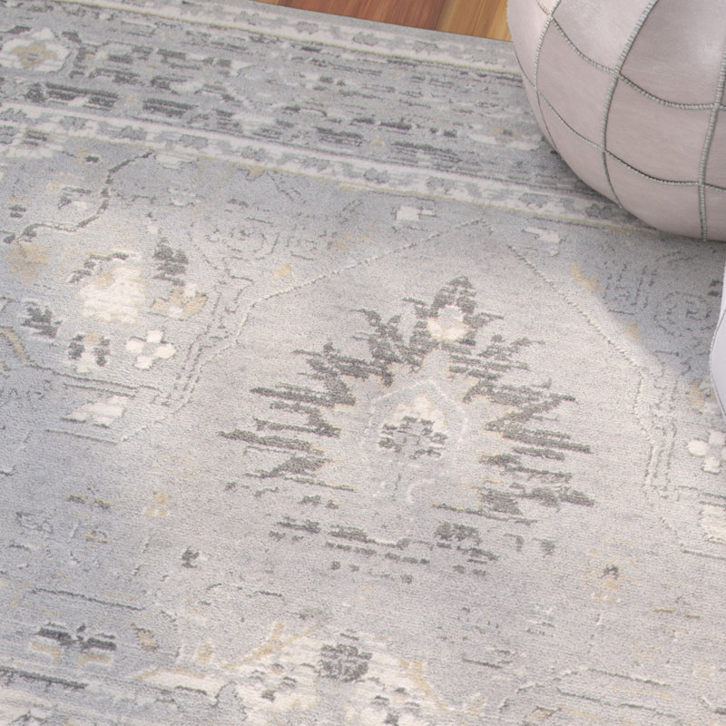 Tapis de la zone grise laine Esmeyer, Rectangle 5 pi x 8 pi