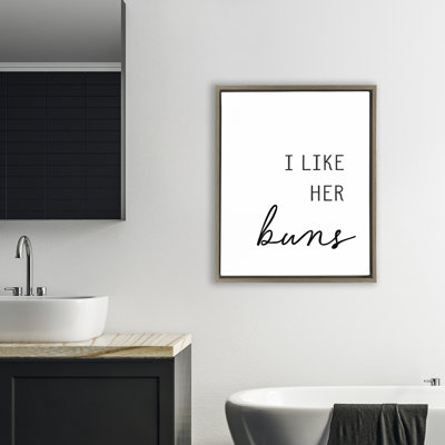 Like Her Buns Floating Frame, design by Lettered and Lined