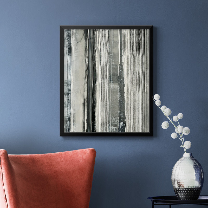 Toile encadrée de qualité supérieure Differing Parallels II - prête à être accrochée, H 24 po x l 20 po, Noir