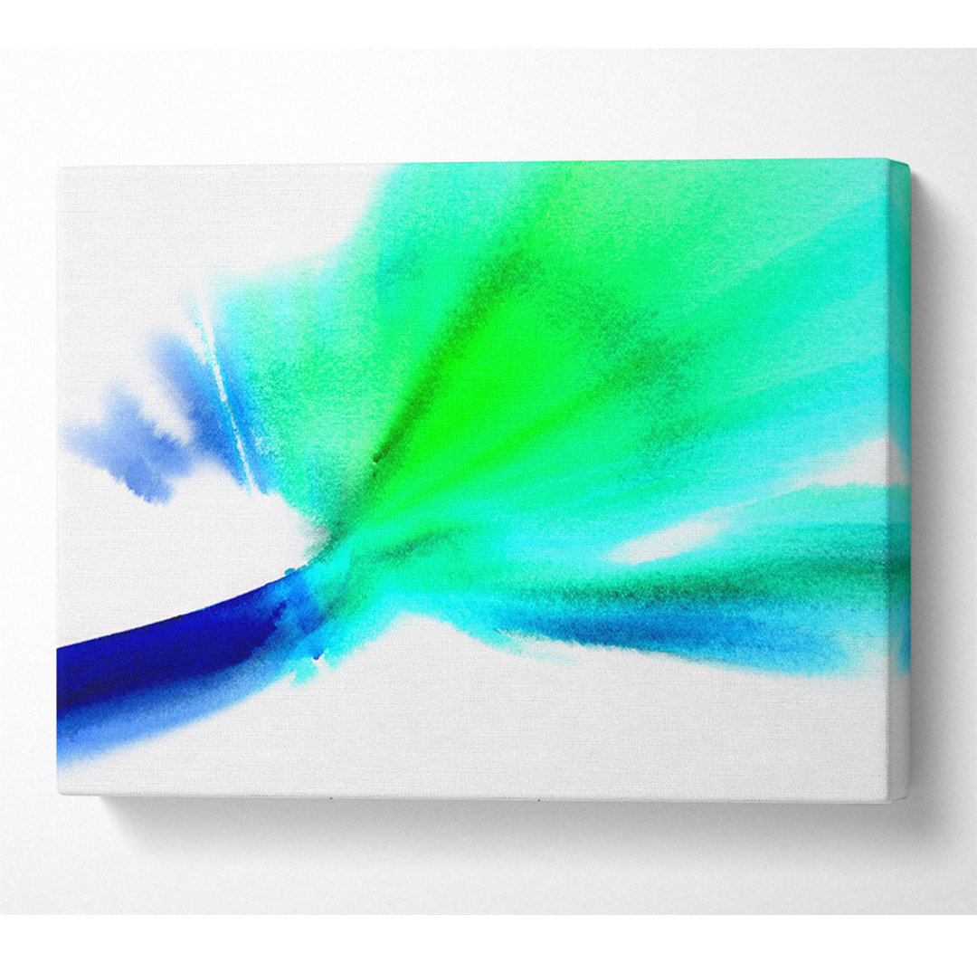 Blue Green Celebration - Kunstdrucke auf Segeltuch