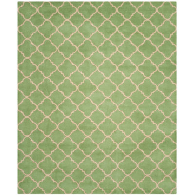 Tapis géométrique en laine touffeté à la main Emrick