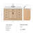 Tidworth 54'' Solid Wood Single Bathroom Vanity with 1.5'' Carrara Quartz Top Sink-1230223159-1211004205