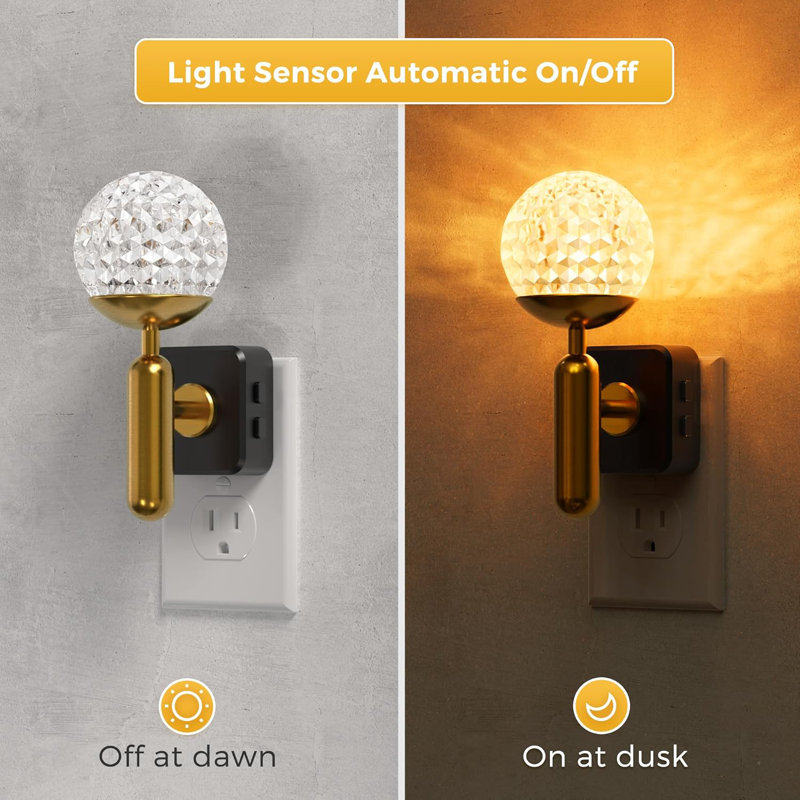 Rotating Plug Night Light With Color-Changing Function
